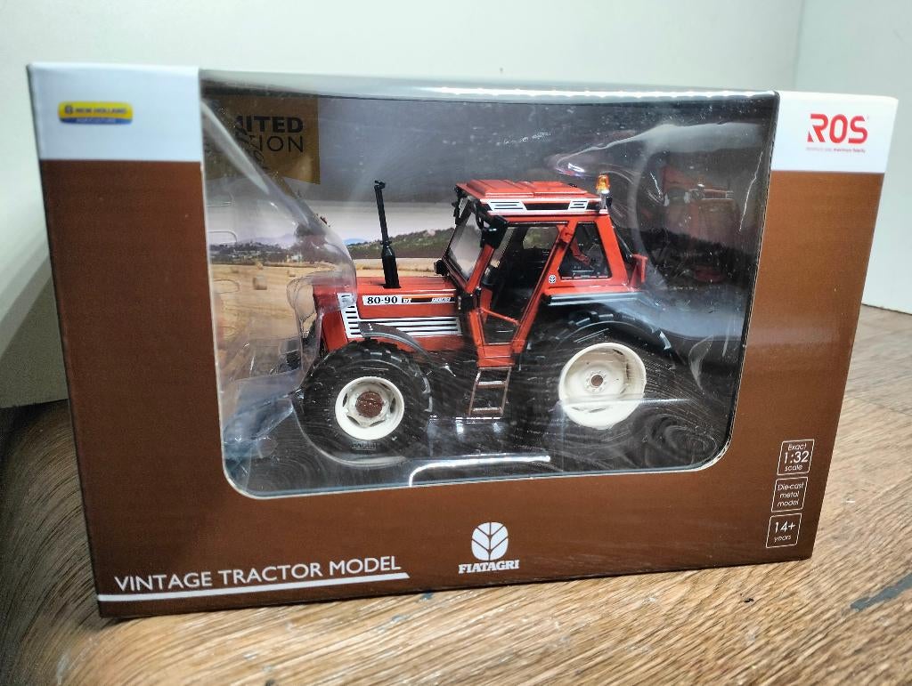 Te koop Fiat 80-90 DT comfort cabine 4wd gelimiteerd., Hobby en Vrije tijd, Modelauto's | 1:32, Ophalen of Verzenden, Nieuw, Tractor of Landbouw