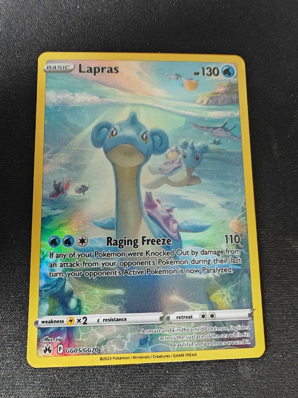 Lapras VMAX Pokémon Kaart - Zo goed als nieuw, Ophalen, Zo goed als nieuw, Losse kaart, Foil