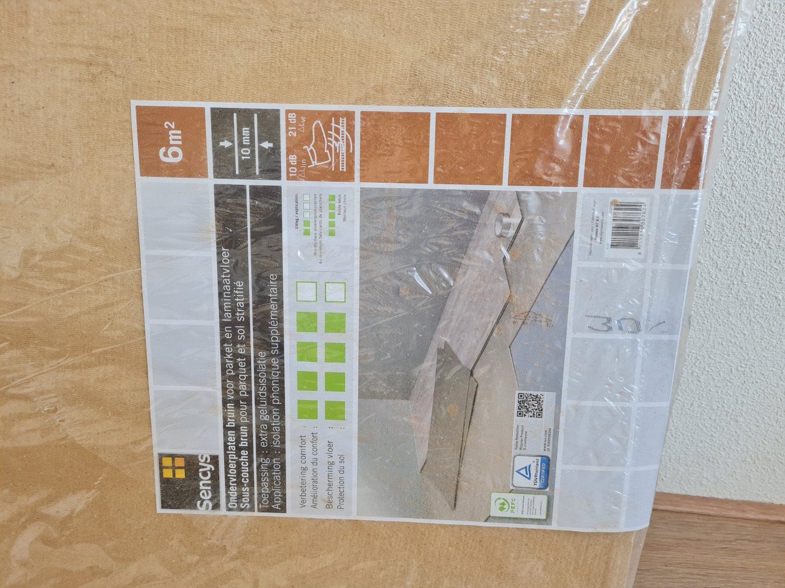Sencys ondervloerplaten bruin voor parket en laminaatvloer, Ophalen, Overige materialen, 30 cm of meer, 50 tot 150 cm