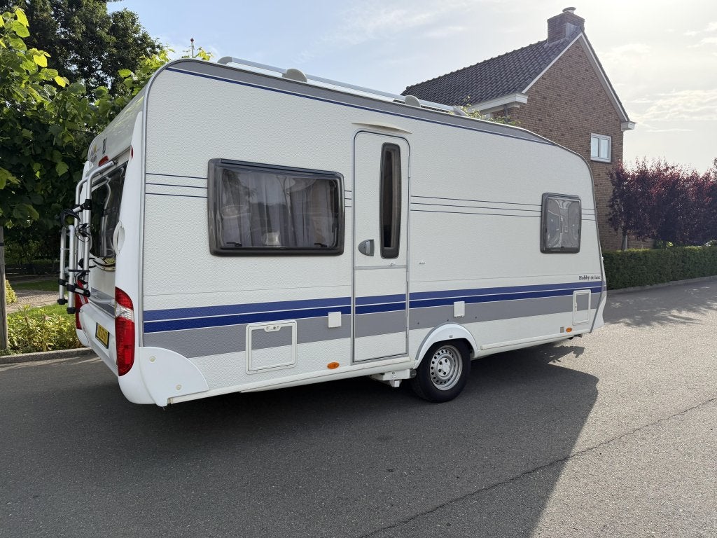 Hobby De Luxe 460 UFE Mover,Dorema voortent,Fietsdrager, Rondzit, Hobby, Bedrijf, Schokbreker