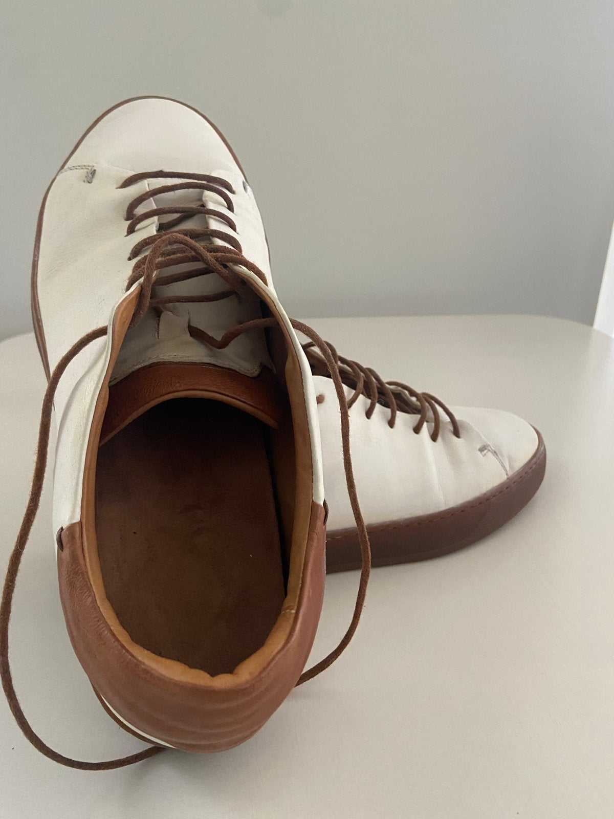 Geox sneakers wit/bruin maat 42, Ophalen of Verzenden, Gedragen, Wit, Sneakers of Gympen