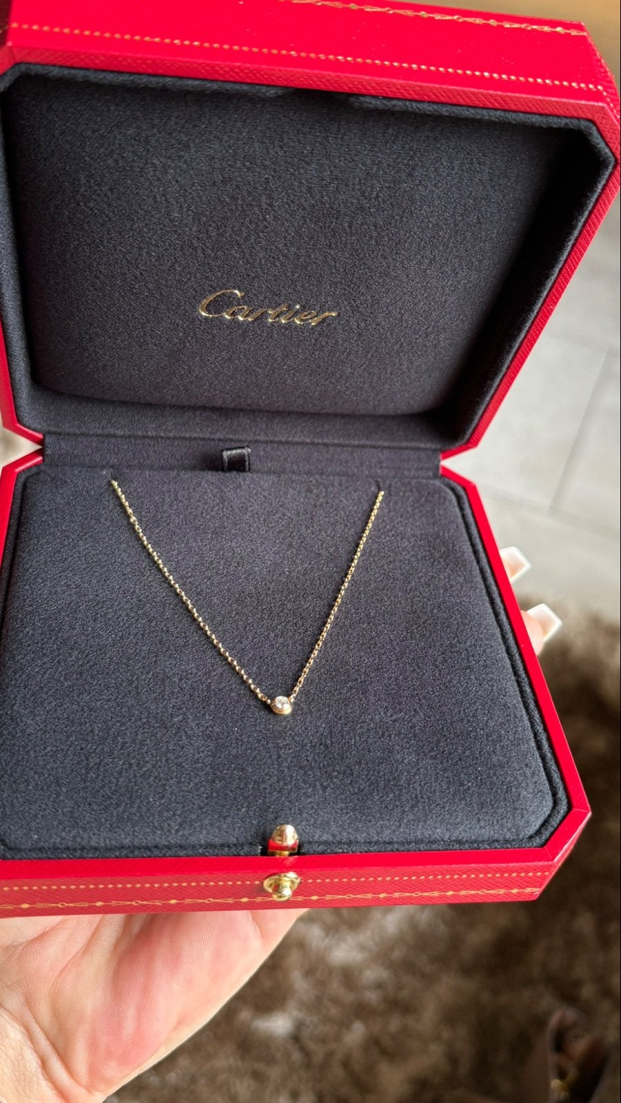 Cartier Diamanten Ketting - Geelgoud, Ophalen, Zo goed als nieuw, Goud, Met edelsteen