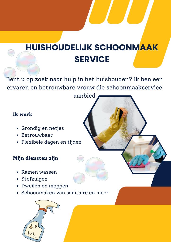 Ervaren schoonmaakster/ Huishoudelijk hulp, Overige niveaus, Vanaf 10 jaar, Overige vormen