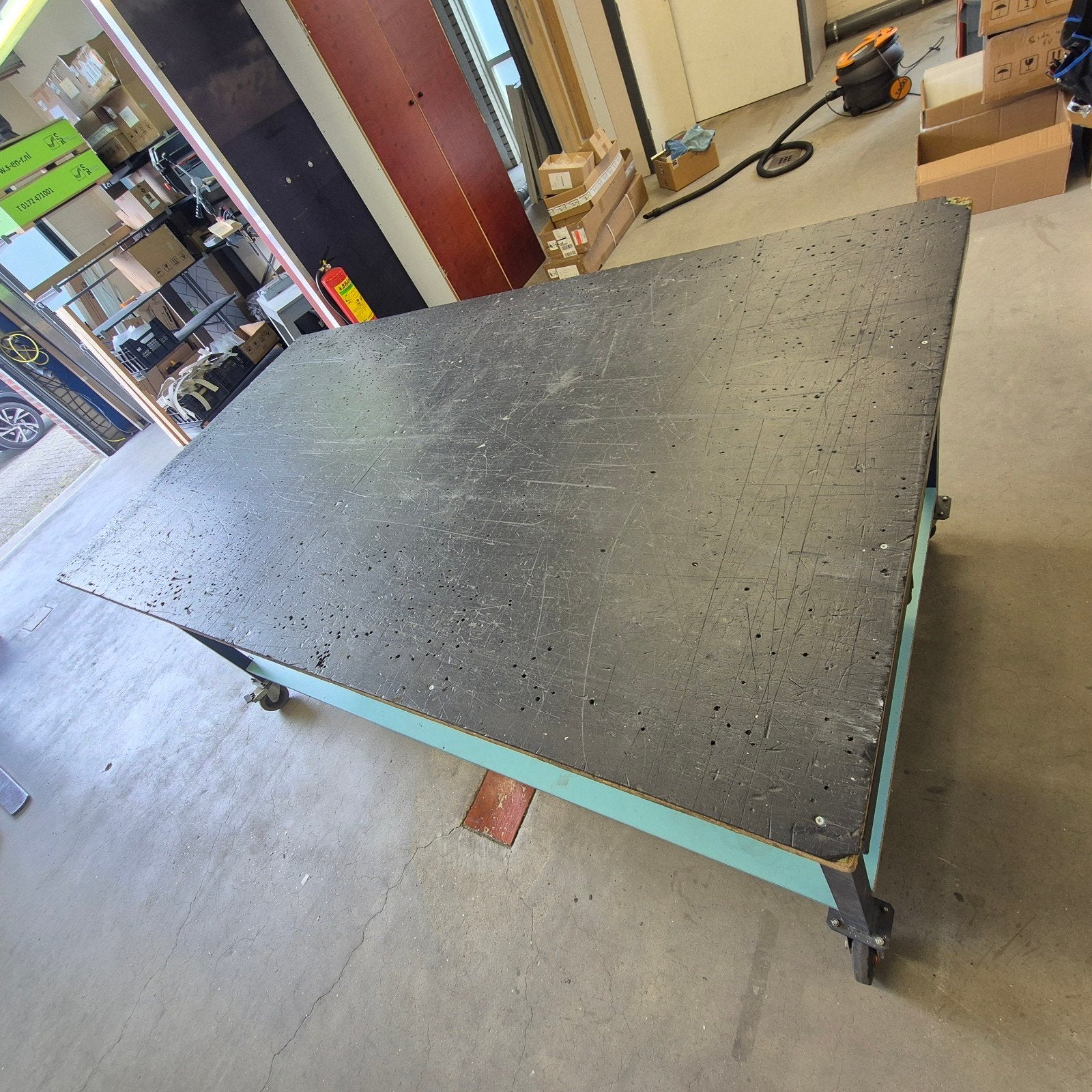Robuuste werkbank op wielen met opbergplank, Ophalen, Gebruikt, 170 cm of meer, Inklapbaar