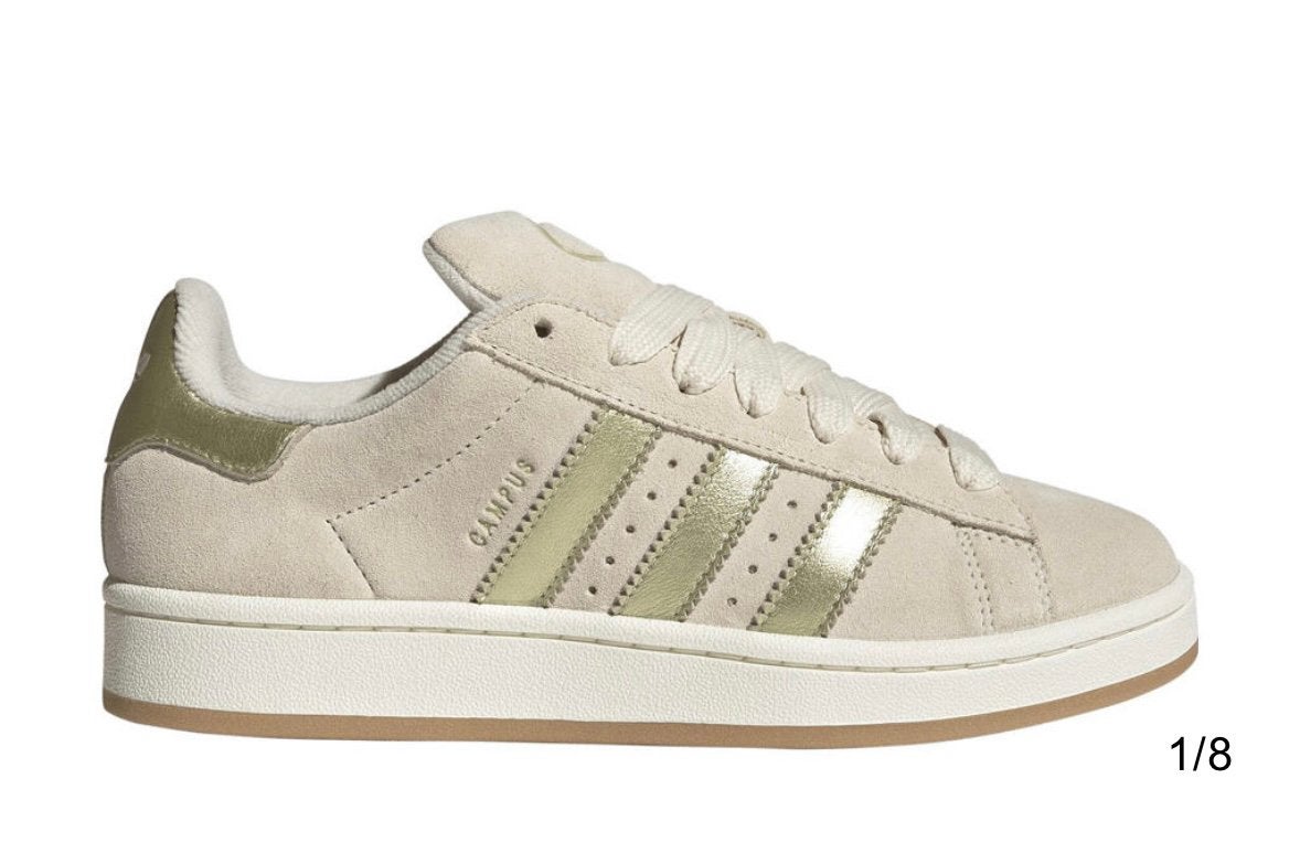 Zo goed als nieuwe Adidas Campus schoenen - goud/beige, Ophalen of Verzenden, Zo goed als nieuw, Beige, Sneakers of Gympen