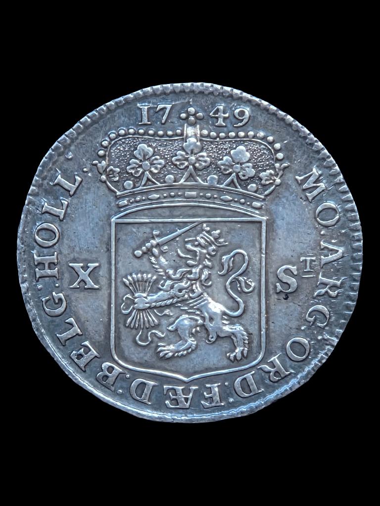 X Stuiver Holland 1749, Postzegels en Munten, Munten | Nederland, Vóór koninkrijk, Zilver, Losse munt, Overige waardes