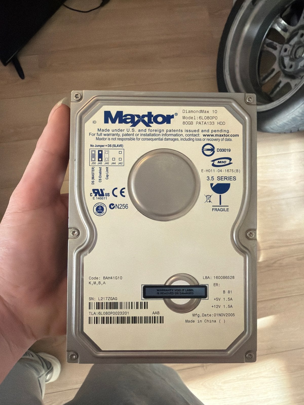 Maxtor DiamondMax 10 80GB PATA/IDE Harde Schijf, Computers en Software, Intern, Gebruikt, PATA, HDD