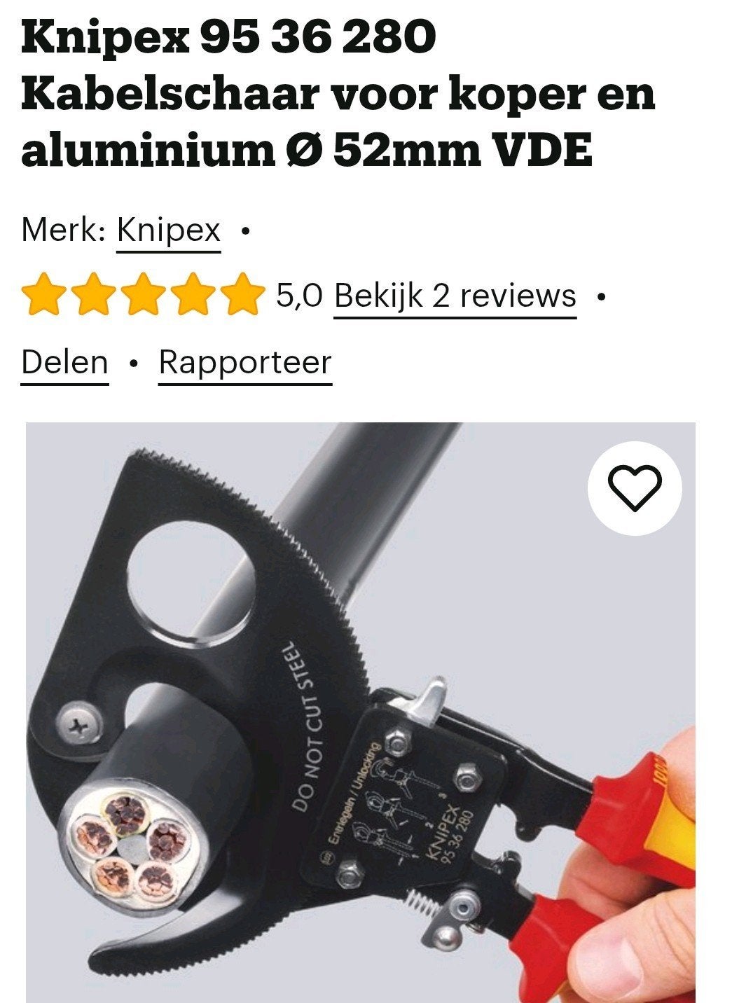 Kabelschaar, Ophalen of Verzenden, Nieuw