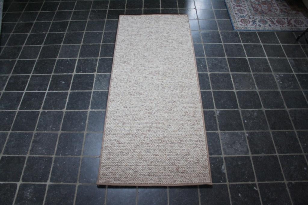 Vloerkleed / loper Wolly beige / bruin naturel 80 x 200 cm, Huis en Inrichting, Bruin, Rechthoekig, Nieuw, 200 cm of meer