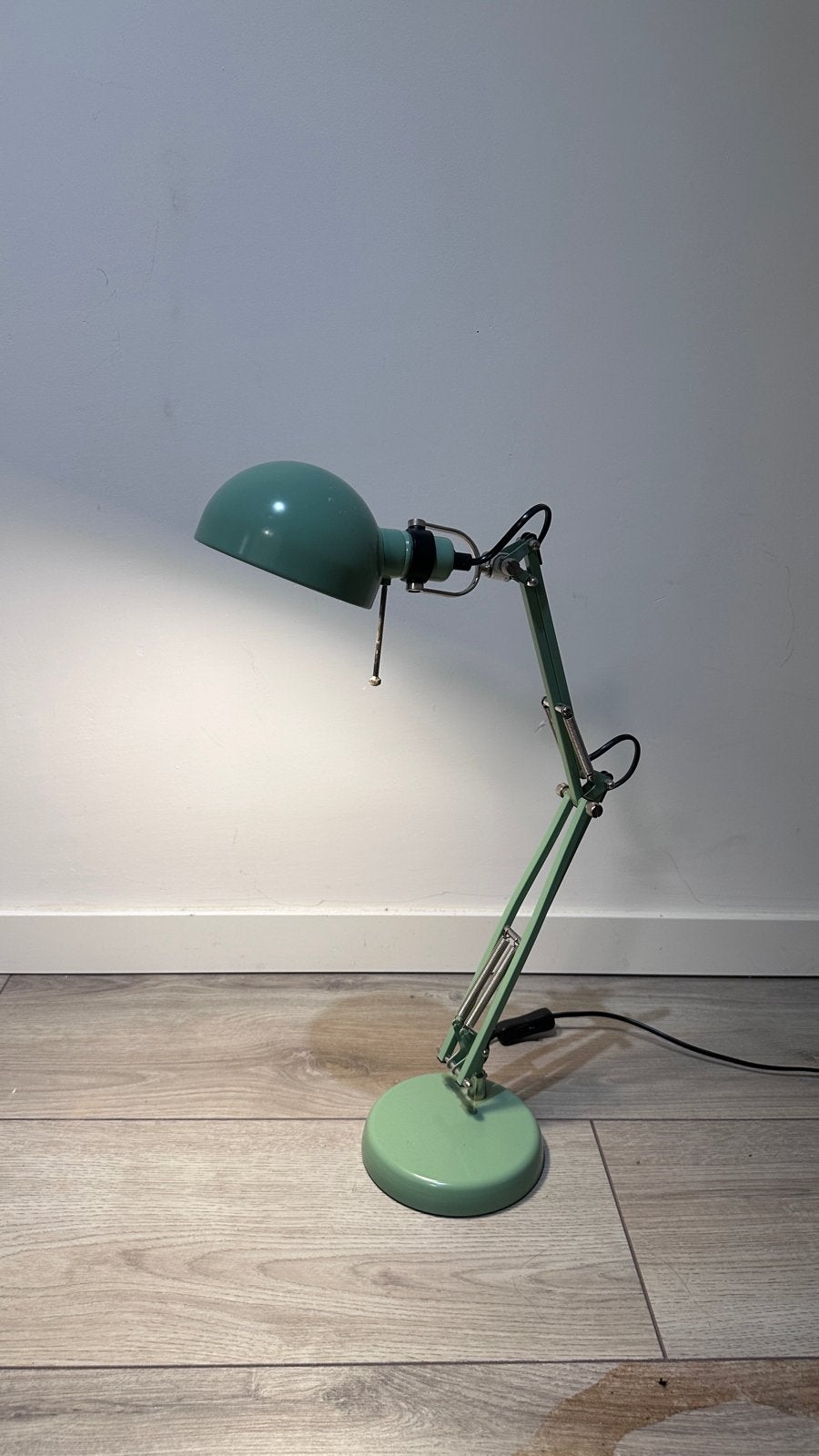 Vintage Groene Bureaulamp - Verstelbaar Design, Huis en Inrichting, Ophalen, Bureaulamp, E27 (groot), Metaal