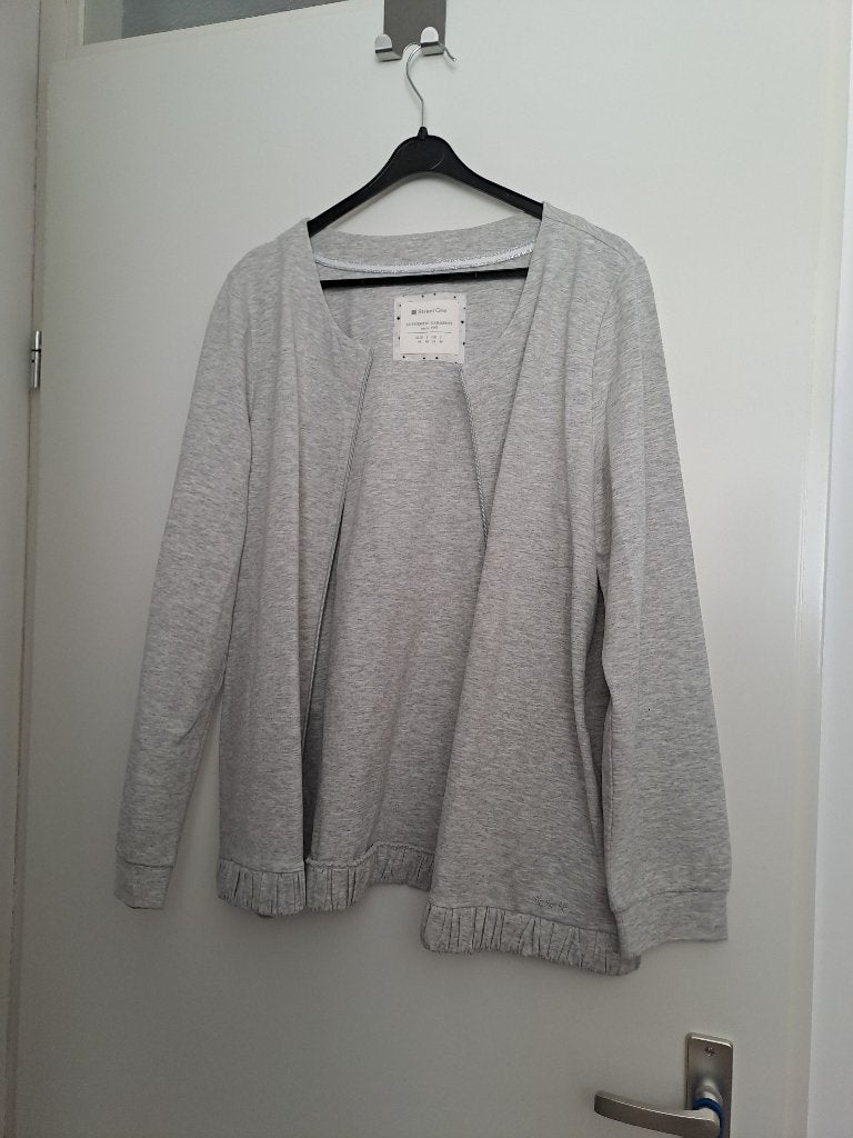 Street One grijze veste met rits en zakken maat 44, Ophalen of Verzenden, Zo goed als nieuw, Grijs, Maat 42/44 (L)
