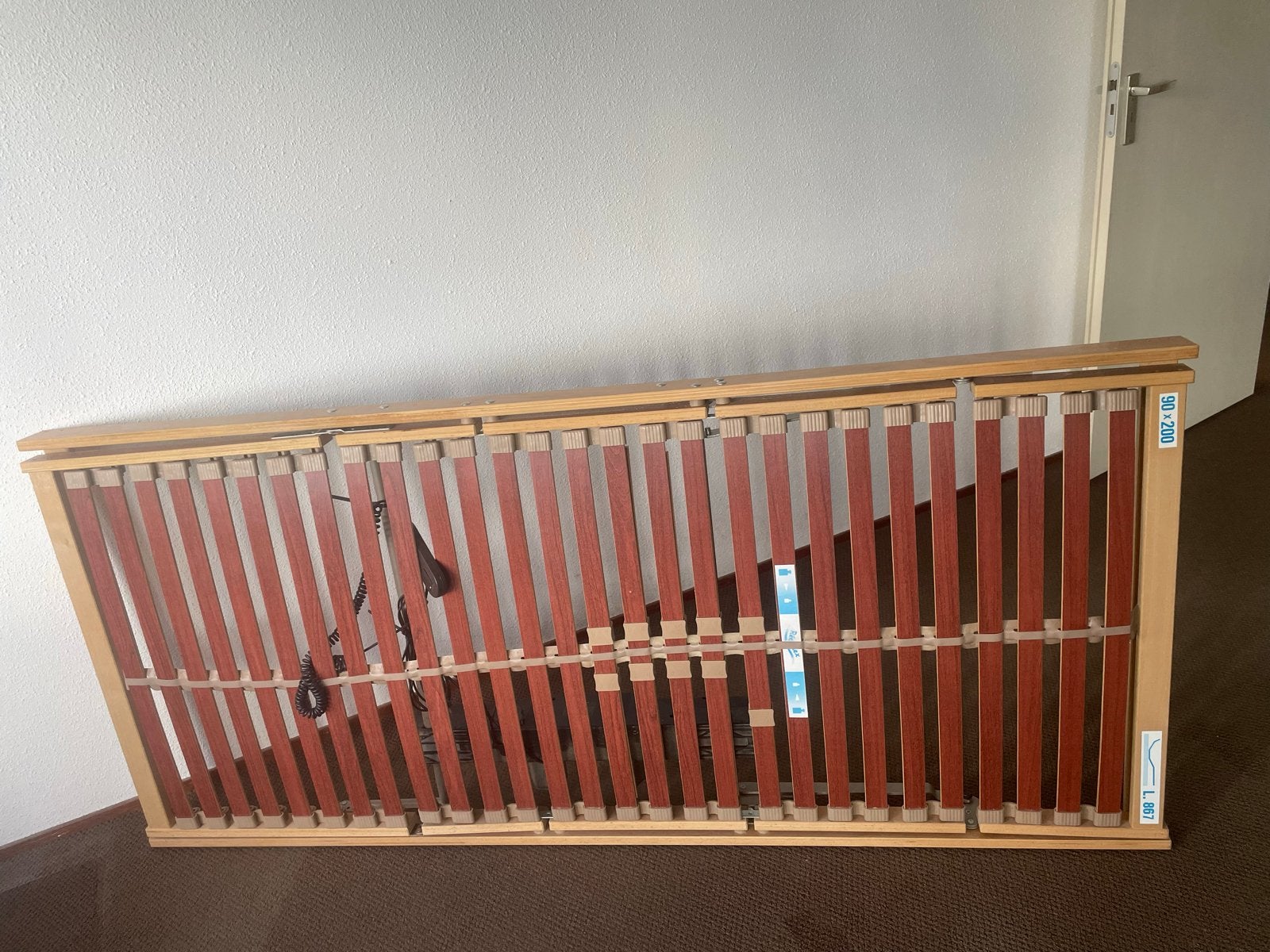 Recoflex elektrische lattenbodem 90x200, 28 latten, Huis en Inrichting, Slaapkamer | Matrassen en Bedbodems, Ophalen, 90 cm, Eenpersoons