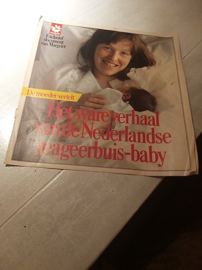 het ware verhaal van de Nederlandse reageerbuis baby. exclus, Ophalen of Verzenden, 1980 tot heden, Nederland, Tijdschrift