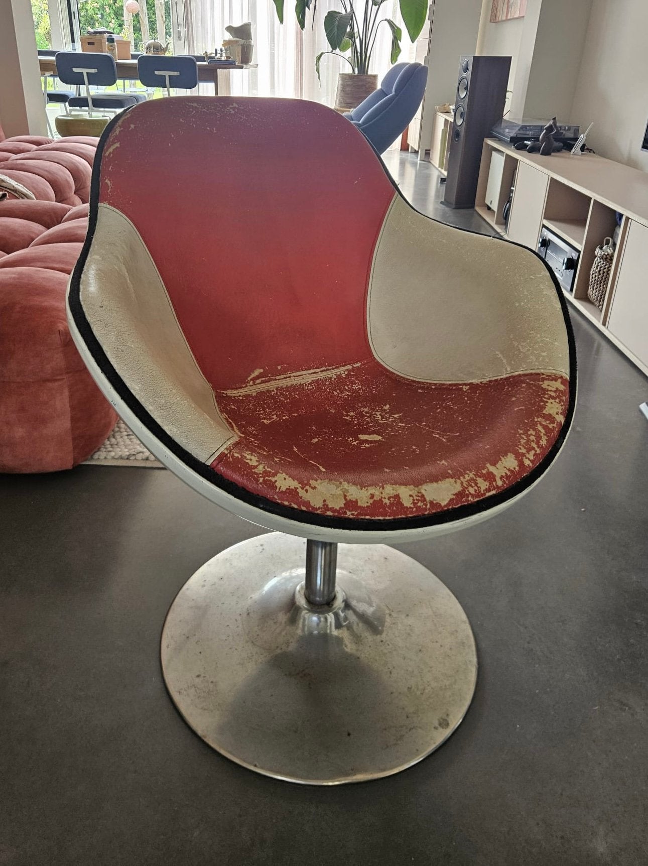 Twee toffe Kuipstoelen, retro vintage, Ophalen, Gebruikt, Twee, Wit