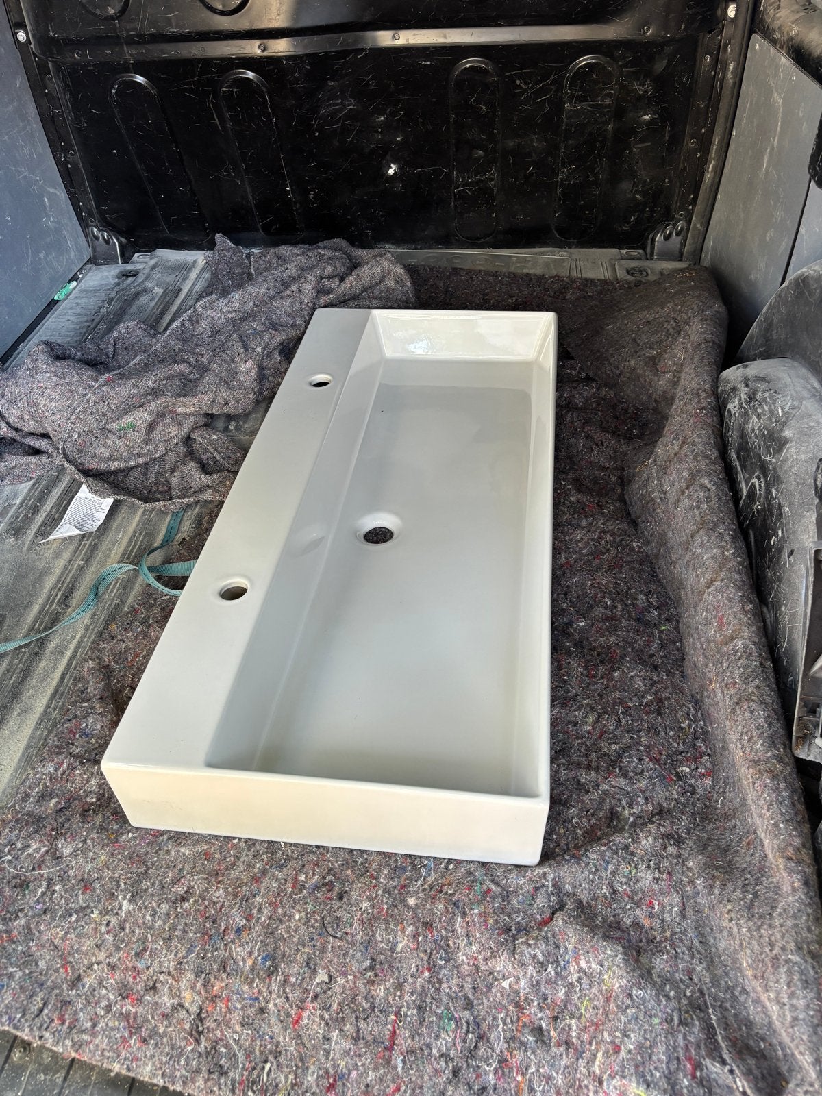 Azzurra Lavabo Squared wastafel (Wit) 103 cm, Ophalen, Nieuw, Wastafel