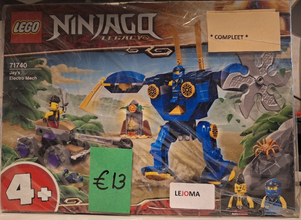 LEGO Ninjago 71740 Jay's electro mecha, Nieuw, Ophalen of Verzenden, Ninjago, Compleet