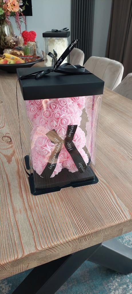 Rozen beer roze nieuw in gift box, Ophalen of Verzenden, Nieuw, Stoffen beer, Overige merken