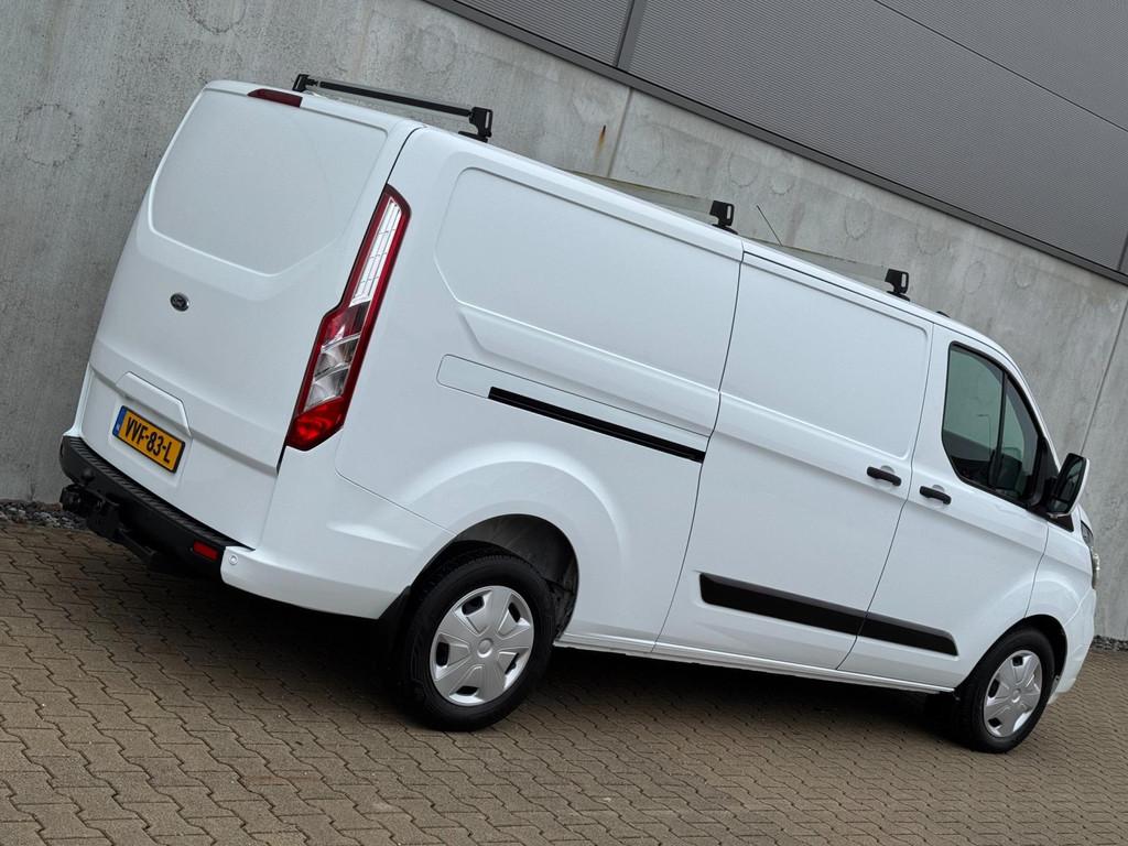 Ford Transit Custom 300 2.0 TDCI L2 AUT. Carplay NAVI DAB Cr, Auto's, Bestelauto's, Stof, 4 cilinders, Origineel Nederlands, Bedrijf