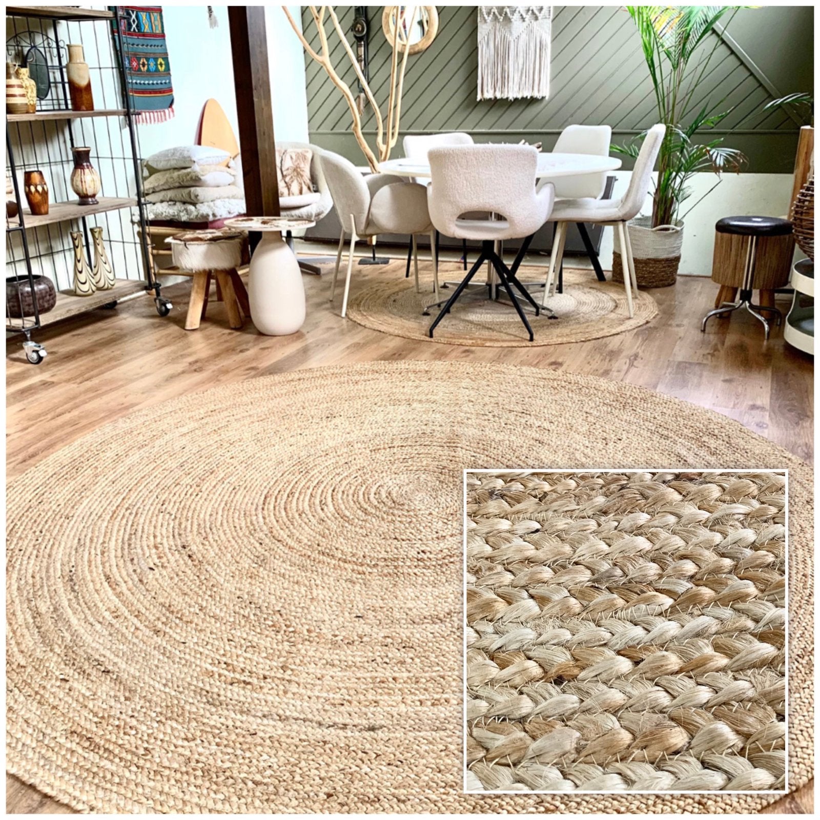 Sisal beige/sand - melange de luxe vloerkleed - fotoshoot, Huis en Inrichting, Ophalen, Beige, Rond, 200 cm of meer