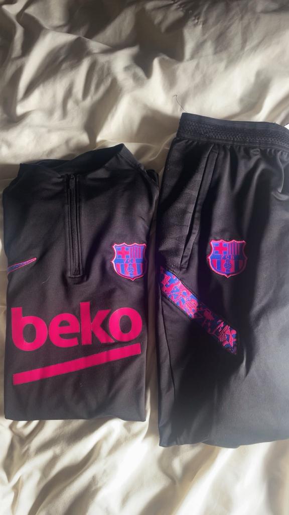 FC Barcelona Trainingspak - Zwart/Roze, Zwart, Overige maten, Ophalen of Verzenden, Zo goed als nieuw