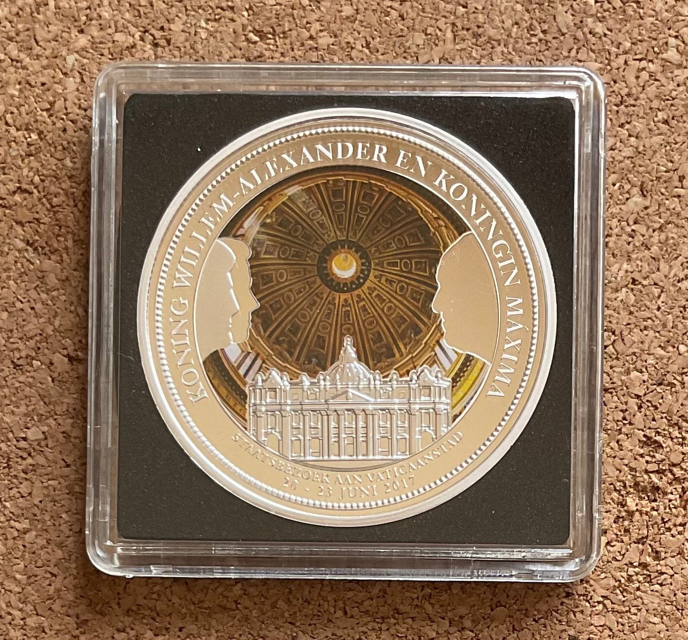 Penning - Willem Alexander - Staatsbezoek Vaticaanstad 2017., Postzegels en Munten, Ophalen of Verzenden, Overige materialen, Nederland