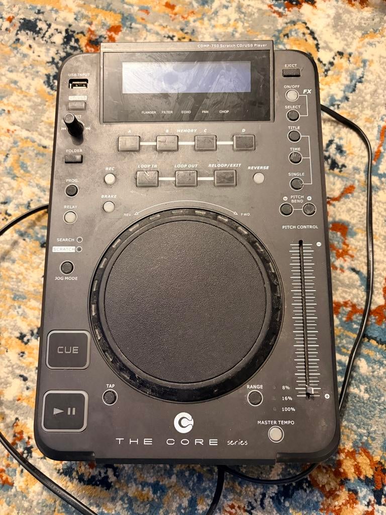 2 Stuks The Core Series CDMP-750 Scratch CD/USB Player, Ophalen of Verzenden, Gebruikt, Dj-set, Overige merken