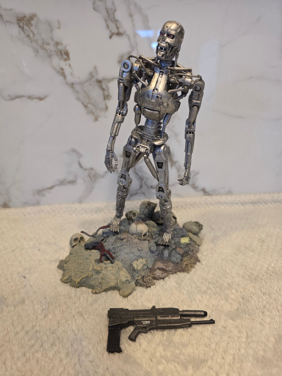McFarlane Terminator 3 T-850 Endoskeleton figuur, Ophalen of Verzenden, Gebruikt