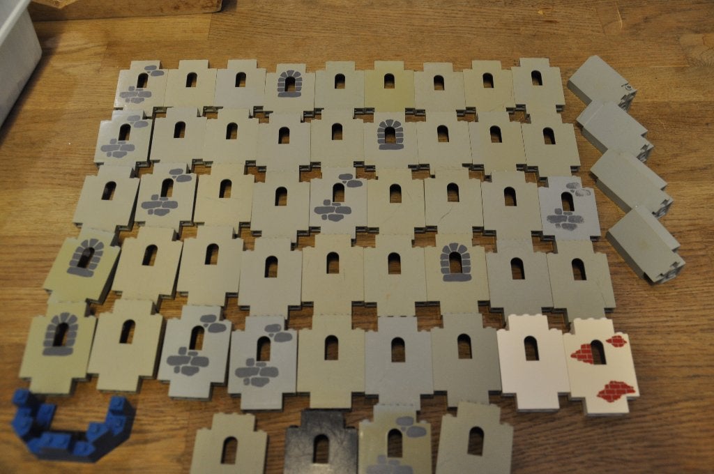 partij kasteel onderdelen (verkleurd/lichtverkleurd !), Kinderen en Baby's, Speelgoed | Duplo en Lego, Gebruikt, Lego, Ophalen of Verzenden