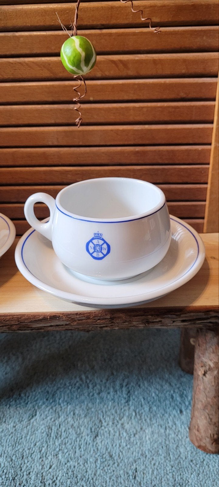 2 ANWB soepkommen hotelporselein  blauw wit, Antiek en Kunst, Ophalen of Verzenden