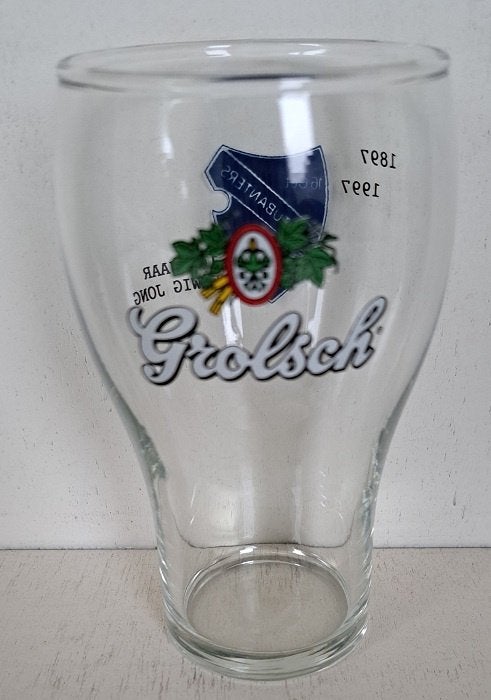 Grolsch Bierglas type Heraut/Stapel/Tulp logo 5 De Tubanters, Verzamelen, Ophalen of Verzenden, Nieuw, Glas of Glazen, Grolsch