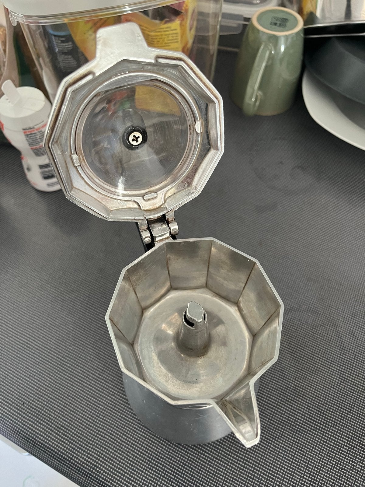 Moka pot / Percolator voor heerlijke koffie, Ophalen, Gebruikt, Overige modellen, Gemalen koffie