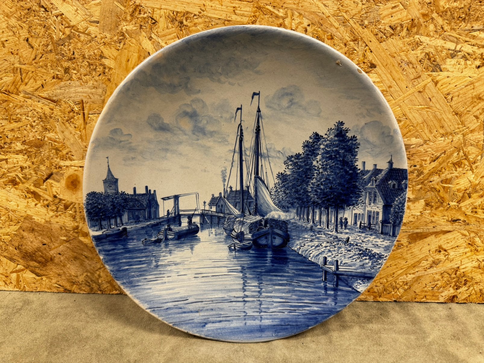 Tichelaar Delfts blauw wandbord - Tinglazuur- ReK4, Ophalen of Verzenden