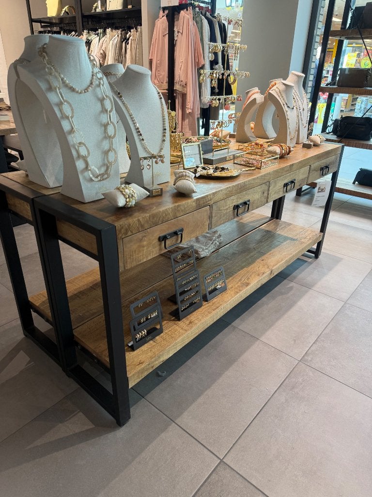 Sidetable britt, Ophalen, Zo goed als nieuw, 150 tot 200 cm, Overige houtsoorten
