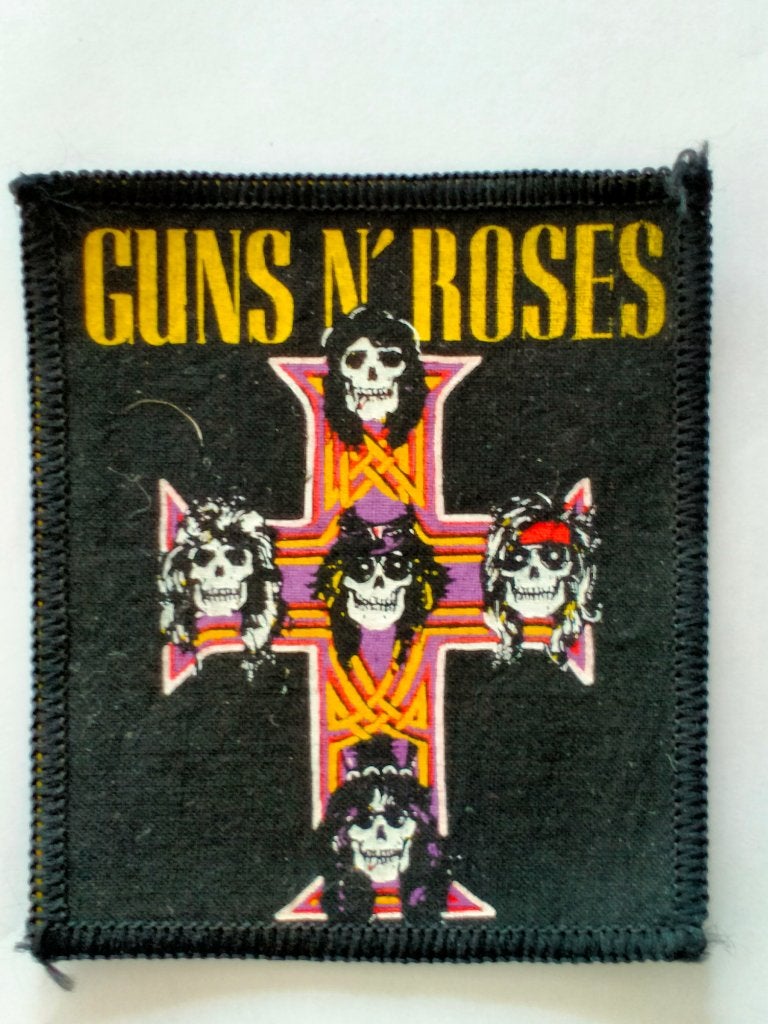 Guns n Roses cross rock muziek kleding embleem patch, Verzenden, Zo goed als nieuw, Kleding