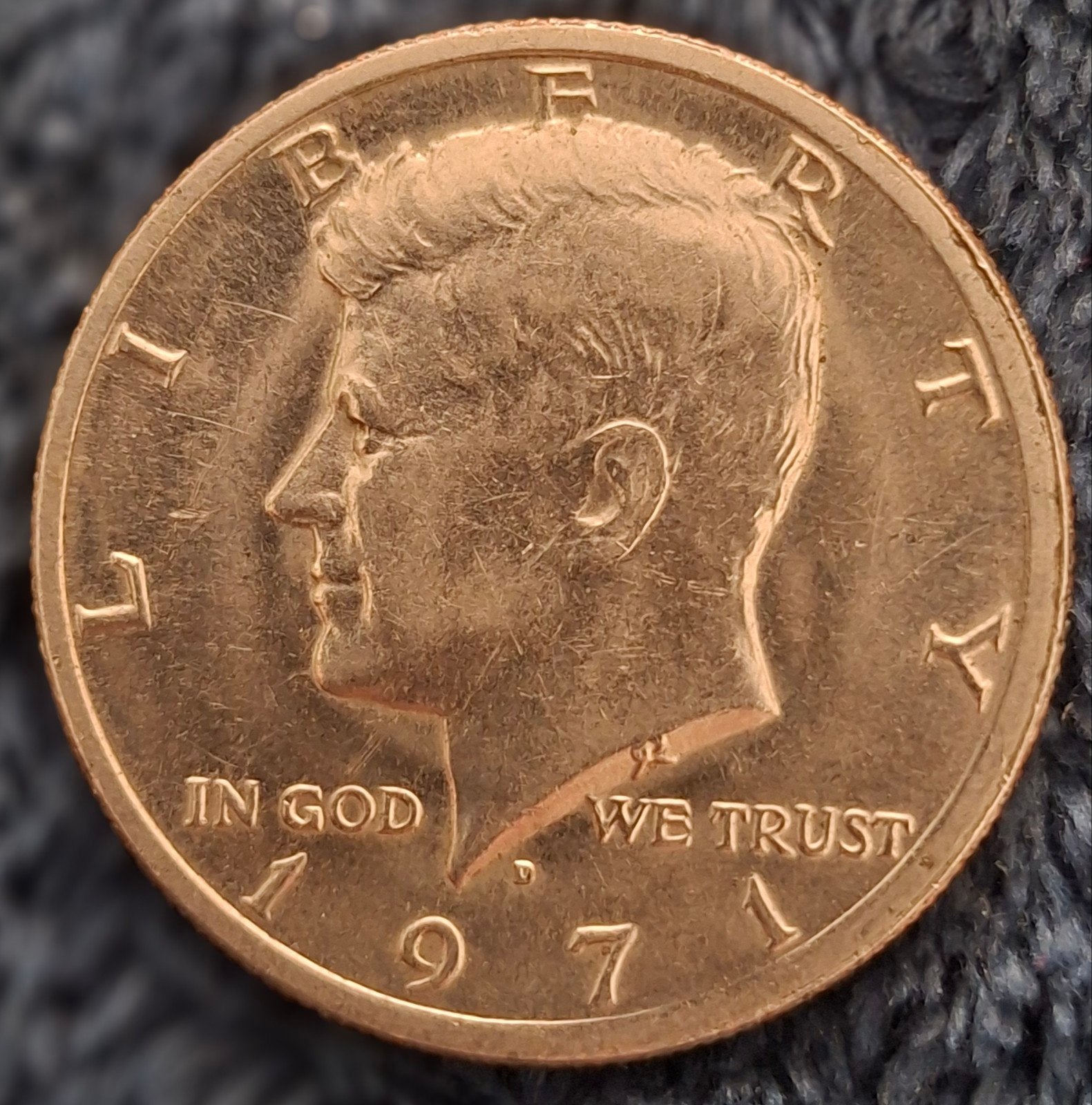 Verenigde Staten Half Dollar 1971 - John F. Kennedy - D, Ophalen of Verzenden, Noord-Amerika, Losse munt