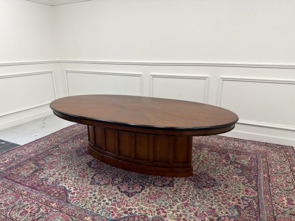 Engelse Globe Wernicke Stijl Art Deco Vergadertafel, Ophalen