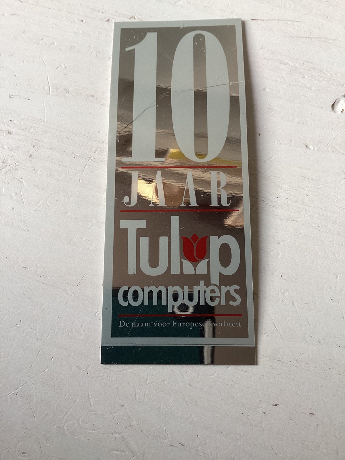 Sticker 10 jaar Tulip Computers, Verzenden, Zo goed als nieuw, Merk