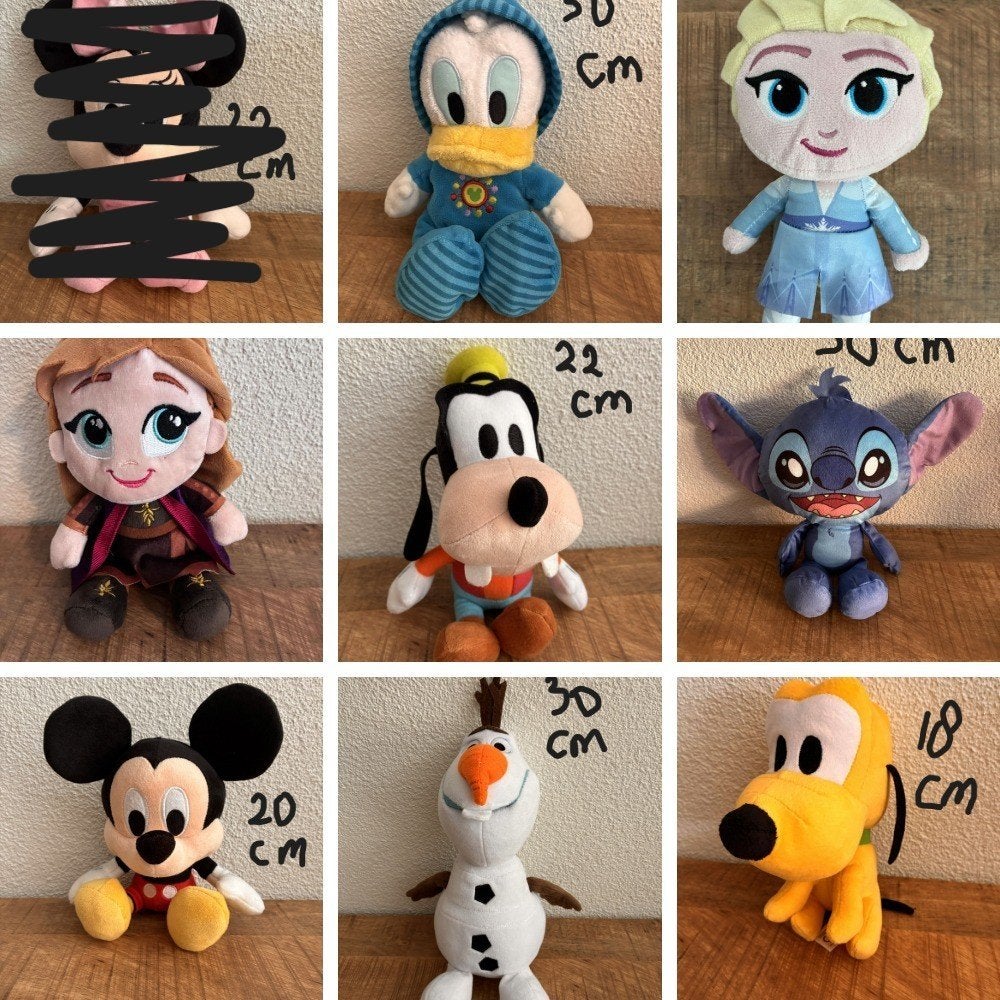 Disney Frozen Mickey knuffels. Nieuw en ZGAN. Zie foto's., Disney, Overige typen, Ophalen of Verzenden, Zo goed als nieuw