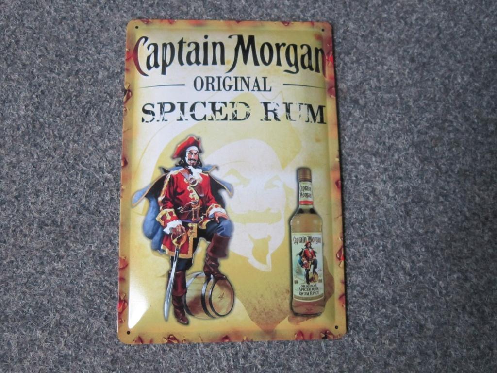 CAPTAIN MORGAN BLIKKEN RECLAMEBORDEN, Verzamelen, Ophalen, Nieuw, Reclamebord