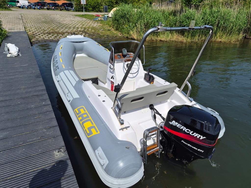 Sacs 475 RIB SPEEDBOOT mercury 60 pk Injectie zeer mooi, Ophalen, Zonnedek, Mercury