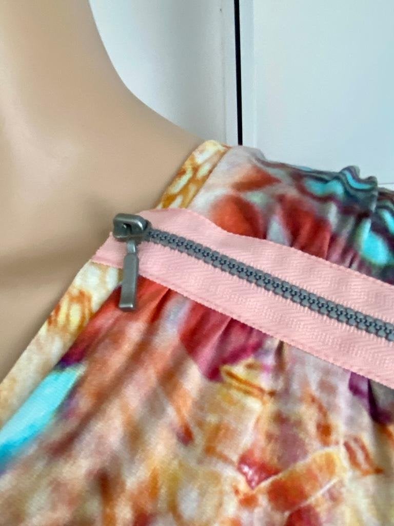i428 Elvira maat 42=L tuniek kort jurkje jurk rood paars, Maat 42/44 (L), Ophalen of Verzenden, Zo goed als nieuw, Rood