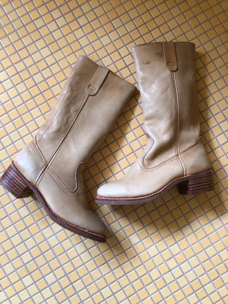 stoere vintage leren laarzen Pullman western boots mt 41, Hoge laarzen, Overige kleuren, Verzenden, Zo goed als nieuw