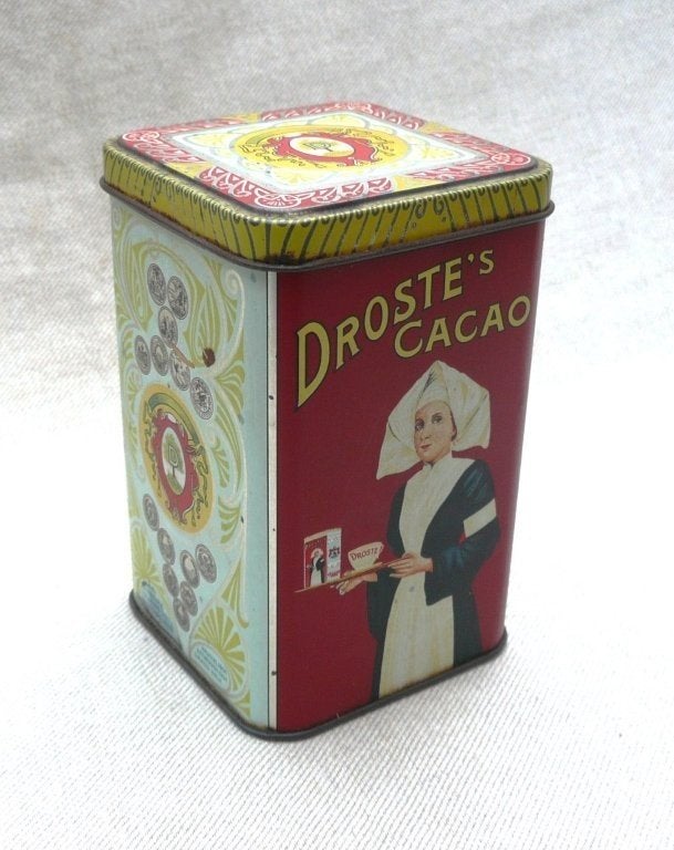 Blik 1 (leeg) droste cacao haarlem., Ophalen of Verzenden, Gebruikt, Overige, Droste