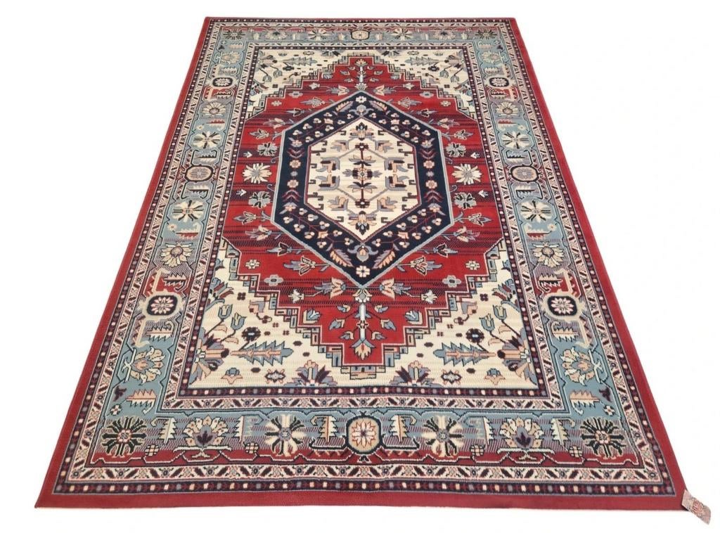 Vintage oosters Bidjar vloerkleed medallion rood 190x277cm