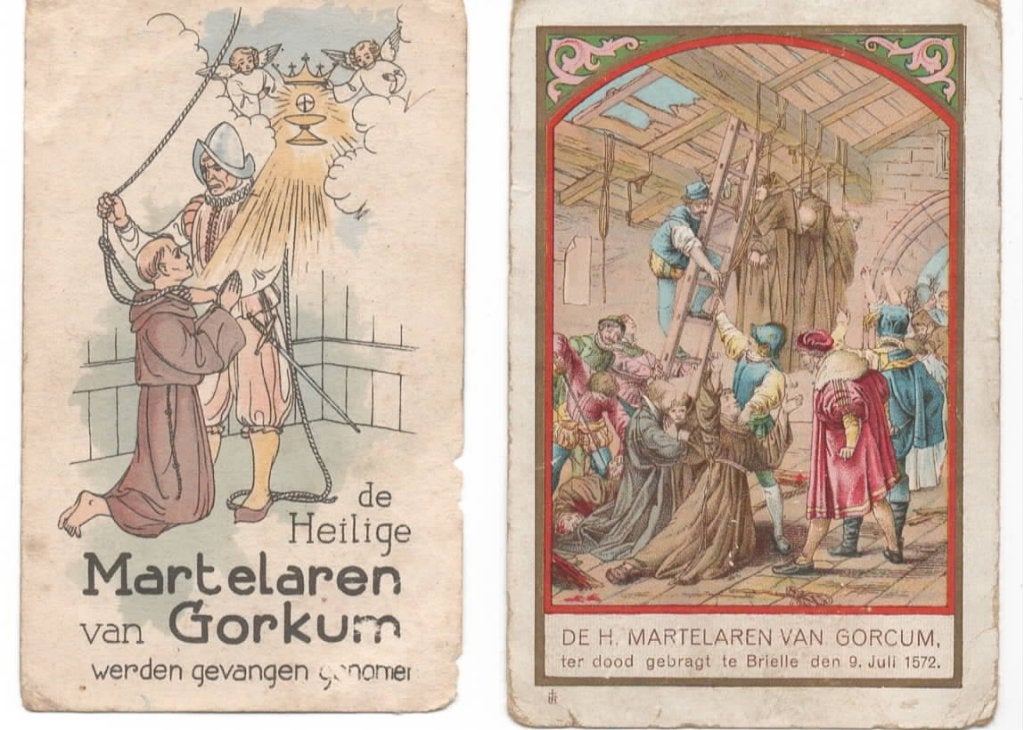De martelaren van Gorcum ter dood gebracht in 1572, Verzamelen, Verzenden, Bidprentje