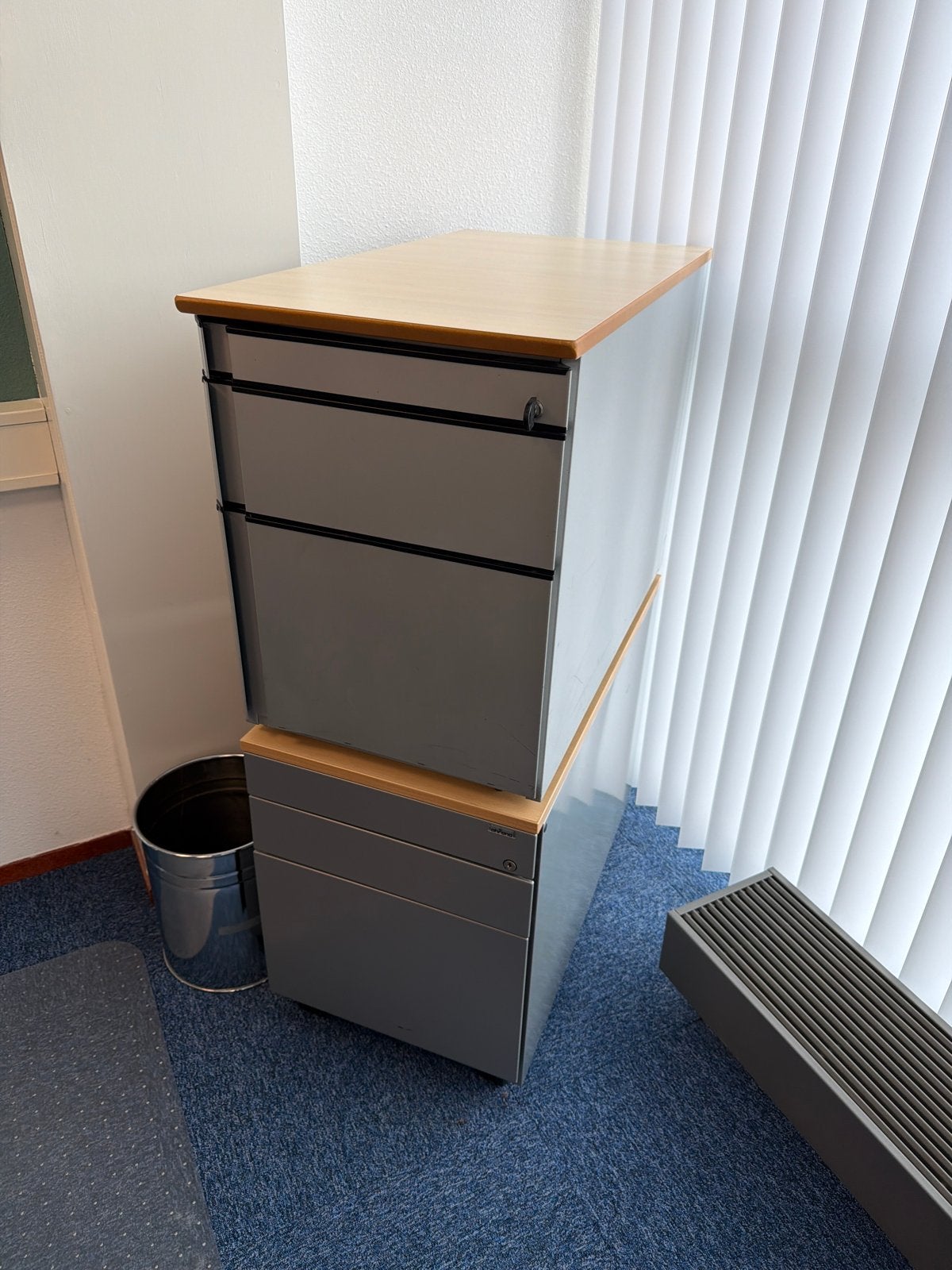 2 Ladeblokken voor kantoor of thuiswerkplek, Ophalen, Minder dan 50 cm, Gebruikt, 3 of 4 laden