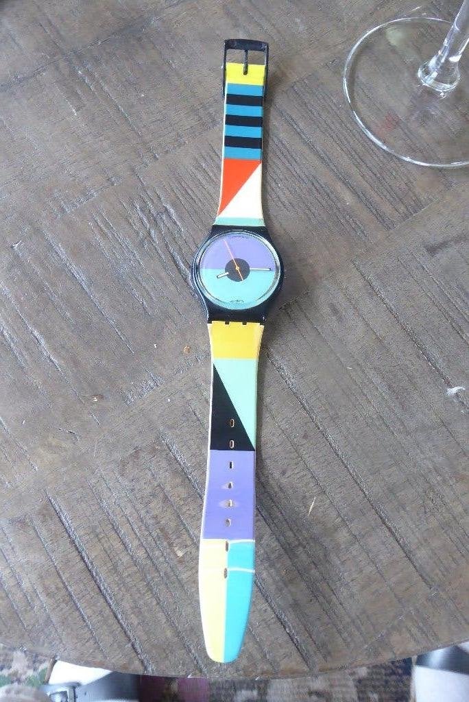 vintage swatch horloge, Ophalen of Verzenden, Gebruikt, Kunststof, Swatch
