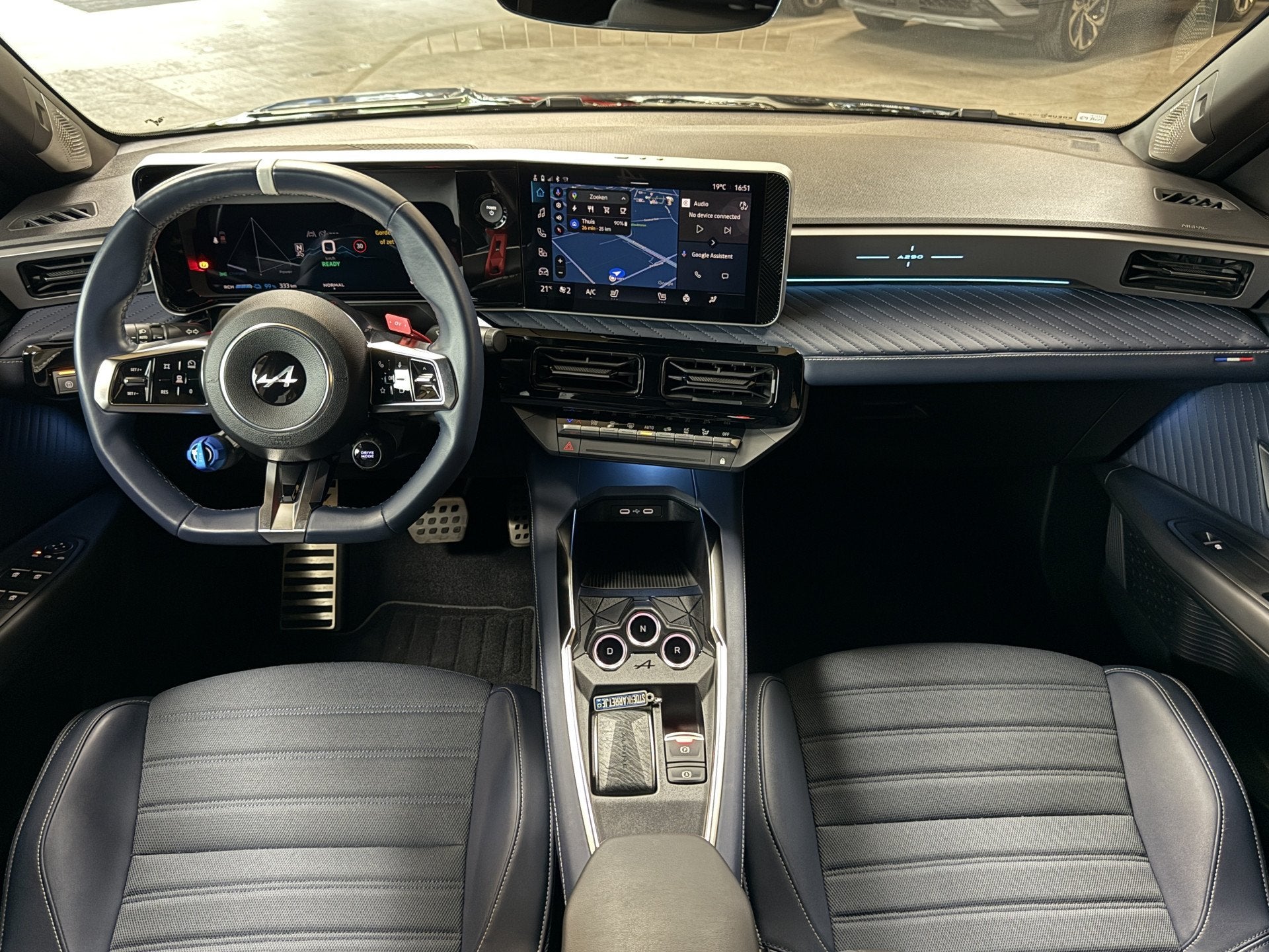 ALPINE A290 GT Performance 220pk 52 kWh 19 " | Devialet Soun, Auto's, Alpine, Dealer onderhouden, Gebruikt, Zwart, Automatische klimaatregeling