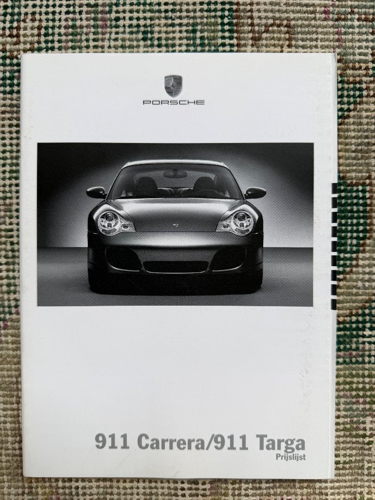Nederlandse prijslijst Porsche 911 996 MK2 2003 nieuw!!, Porsche, Nieuw, Ophalen of Verzenden, Porsche