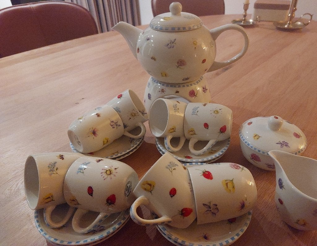 Douwe Egberts Servies, Ophalen of Verzenden, Zo goed als nieuw, Overige stijlen, Kop(pen) en/of Schotel(s)